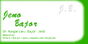 jeno bajor business card