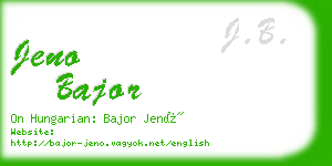 jeno bajor business card